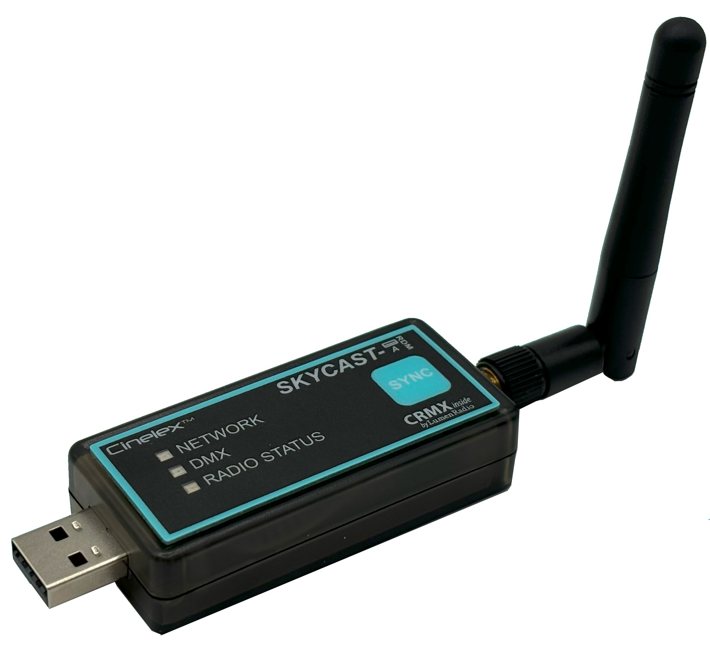 CINELEX SKYCAST-A USB-A to CRMX Wireless DMX Transmitter